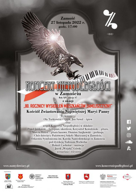 Koncert patriotyczny w 80. rocznicę wysiedleń Mieszkańców Zamojszczyzny